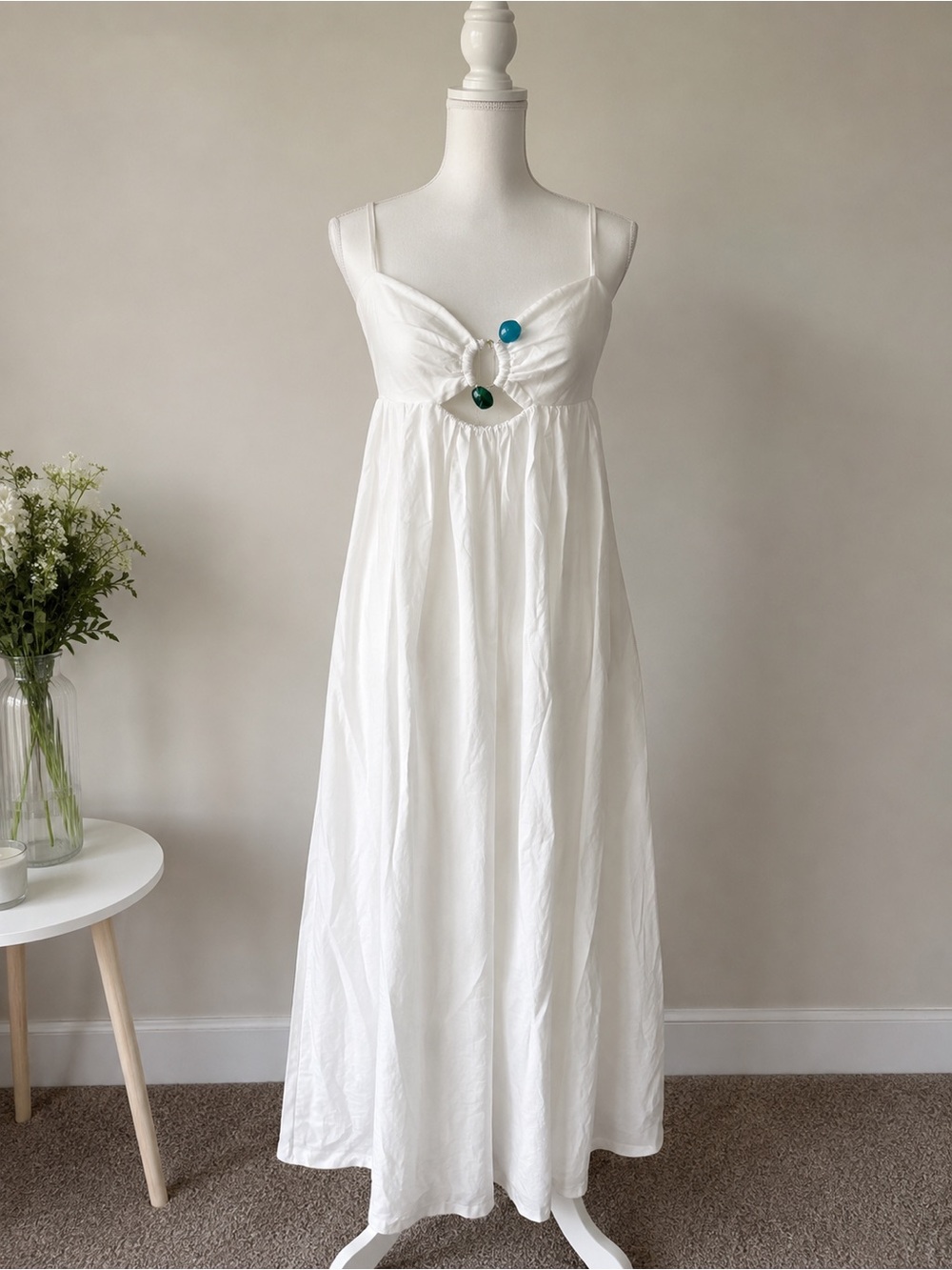 RUNAWAY THE LABEL Tanala Maxi Dress — White Size medium NWT
